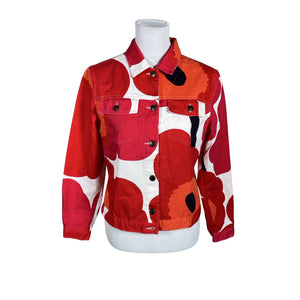 Unisex Marimekko - Denim jacket, size 38 - Red (1)