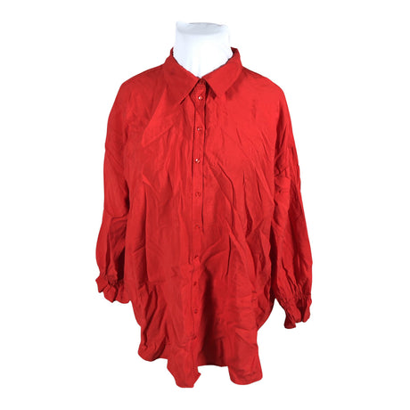 Unisex Zizzi - Schiffon tunic, size 50 - Red ()
