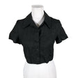 Unisex She - Short-sleeved blouse, size 36 - Black ()