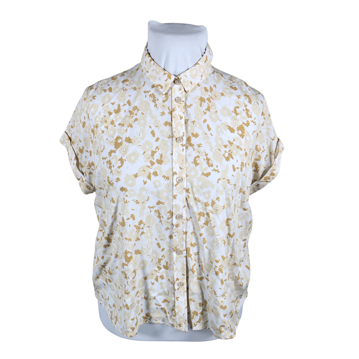 Unisex Samsoe&Samsoe - Short-sleeved blouse, size 40 - Beige (1)