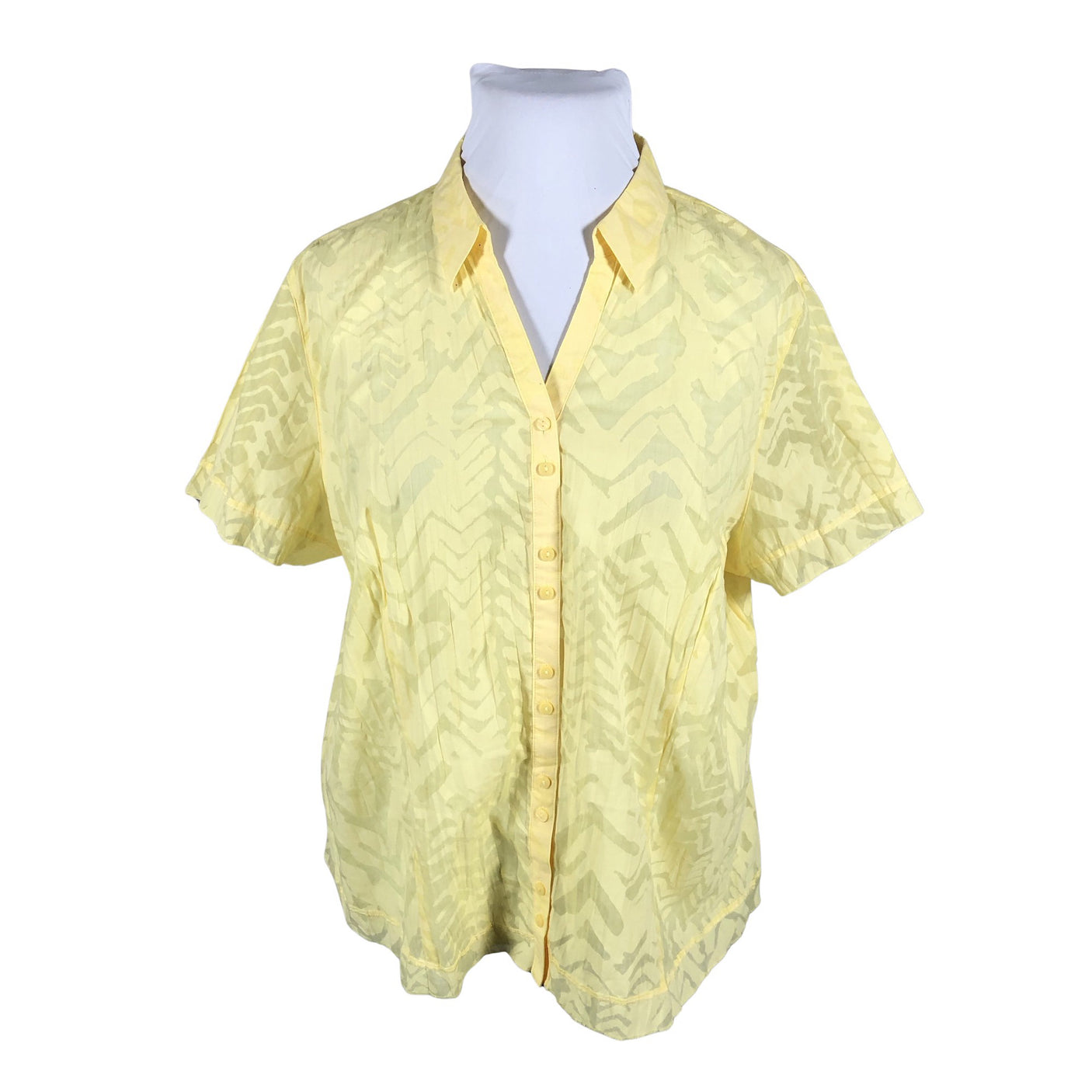 Unisex Gerry Weber - Short-sleeved blouse, size 50 - Yellow (1)