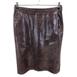 Unisex Avenue - Leather skirt, size 42 - Brown ()