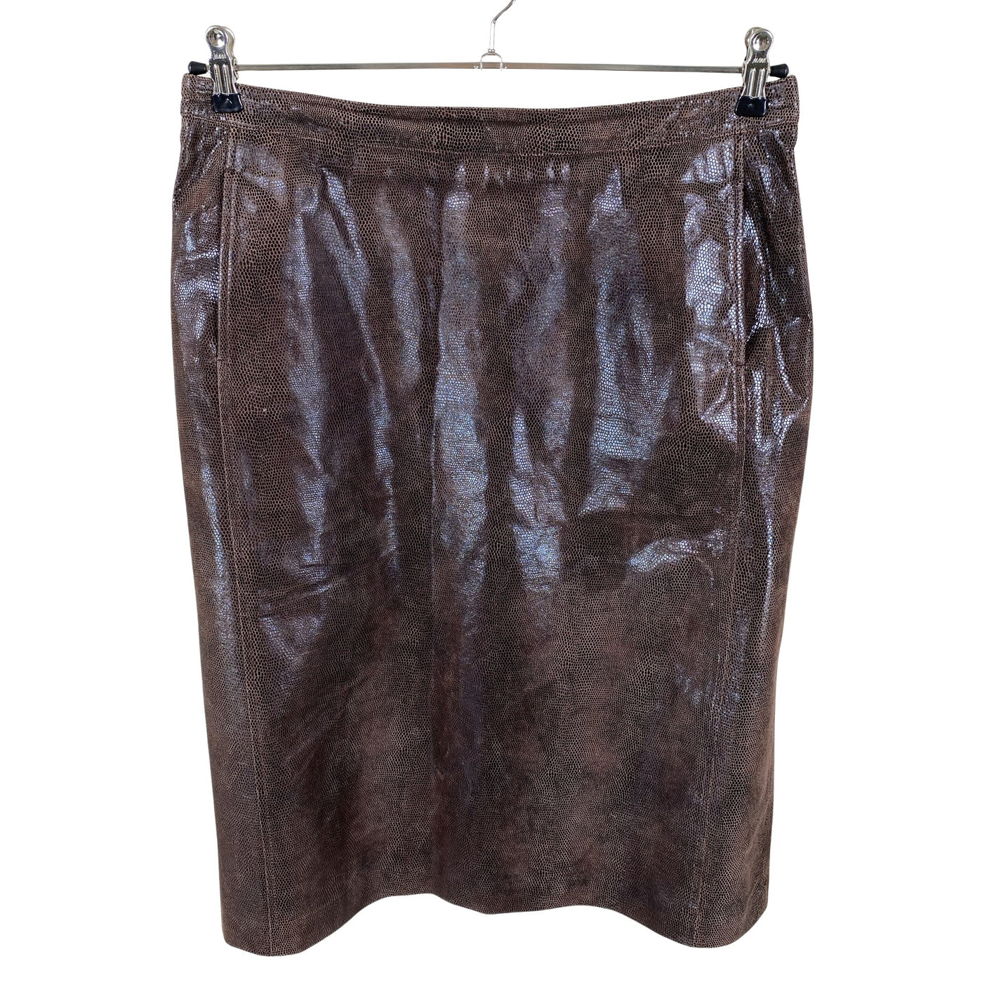 Unisex Avenue - Leather skirt, size 42 - Brown (1)