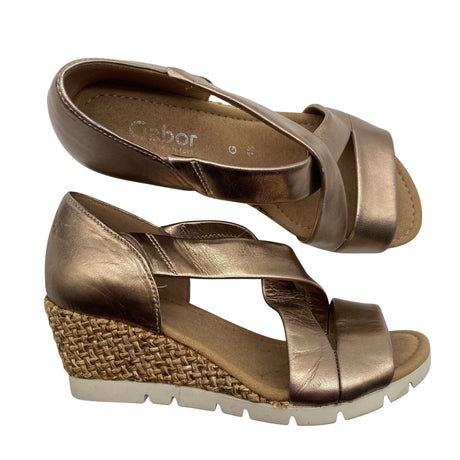 Unisex Gabor - Wedge sandals, size 36 - Gold ()