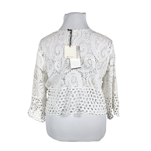 Unisex Studio - Knit bolero jacket, size 42 - White (2)