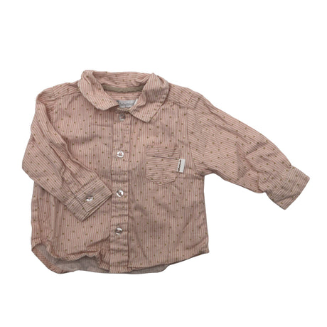 Unisex Tutto Piccolo - Collared shirt, size 62 - 68 - Light pink (2)