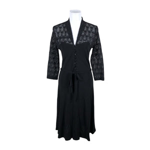 Unisex King Louie - Tricot dress, size 40 - Black (2)