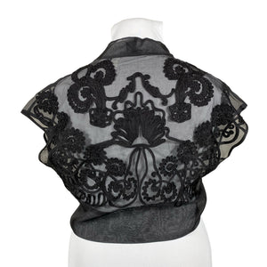 Unisex Bandolera - Evening bolero jacket, size 44 - Black (2)