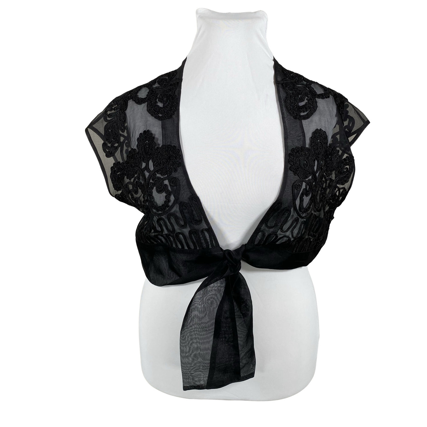 Unisex Bandolera - Evening bolero jacket, size 44 - Black (1)