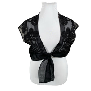 Unisex Bandolera - Evening bolero jacket, size 44 - Black (1)