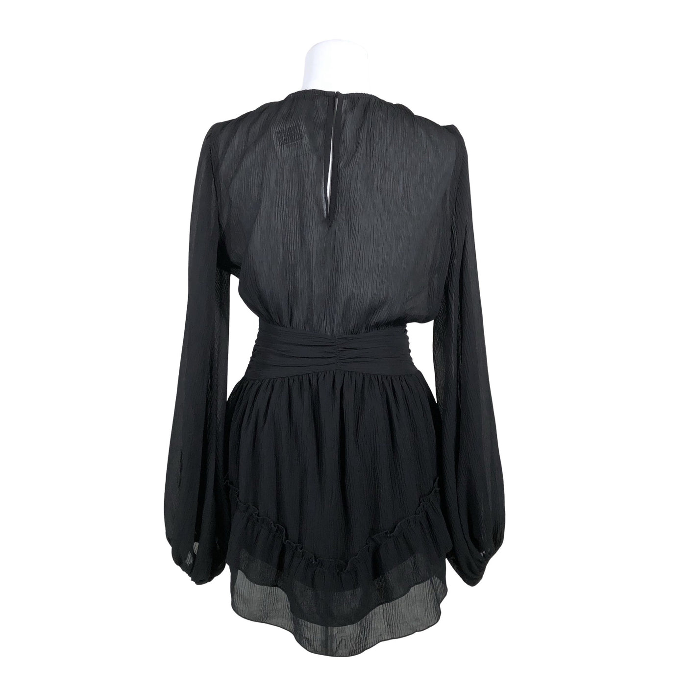 Unisex Na-KD - Schiffon dress, size 34 - Black (2)