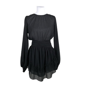 Unisex Na-KD - Schiffon dress, size 34 - Black (1)