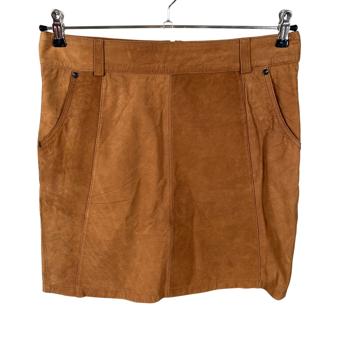 Unisex Esprit - Leather skirt, size 38 - Brown (1)