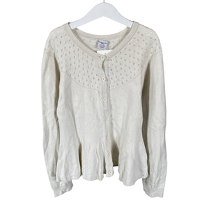 Unisex Polarn O. Pyret - Cardigan, size 146 - 152 - Natural white (1)