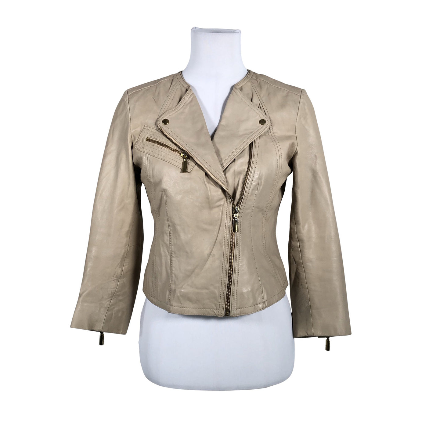 Unisex Andiata - Leather jacket, size 36 - Beige (1)