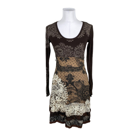 Unisex Desigual - Tricot dress, size 36 - Brown ()