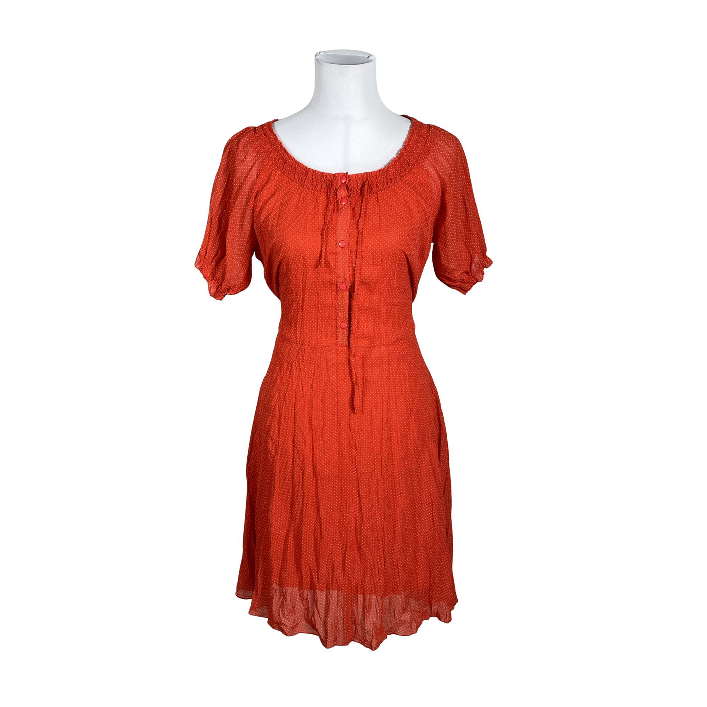 Unisex Free Quent - Schiffon dress, size 34 - Red (1)