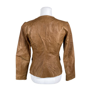 Unisex Noom - Leather jacket, size 36 - Brown (2)