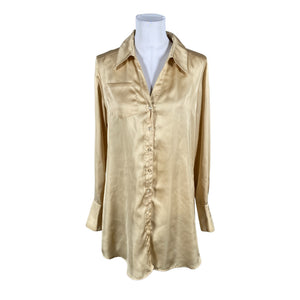 Unisex Your Face - Schiffon tunic, size 40 - Beige (2)