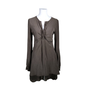 Unisex Ottod'Ame - Schiffon tunic, size 40 - Brown (1)