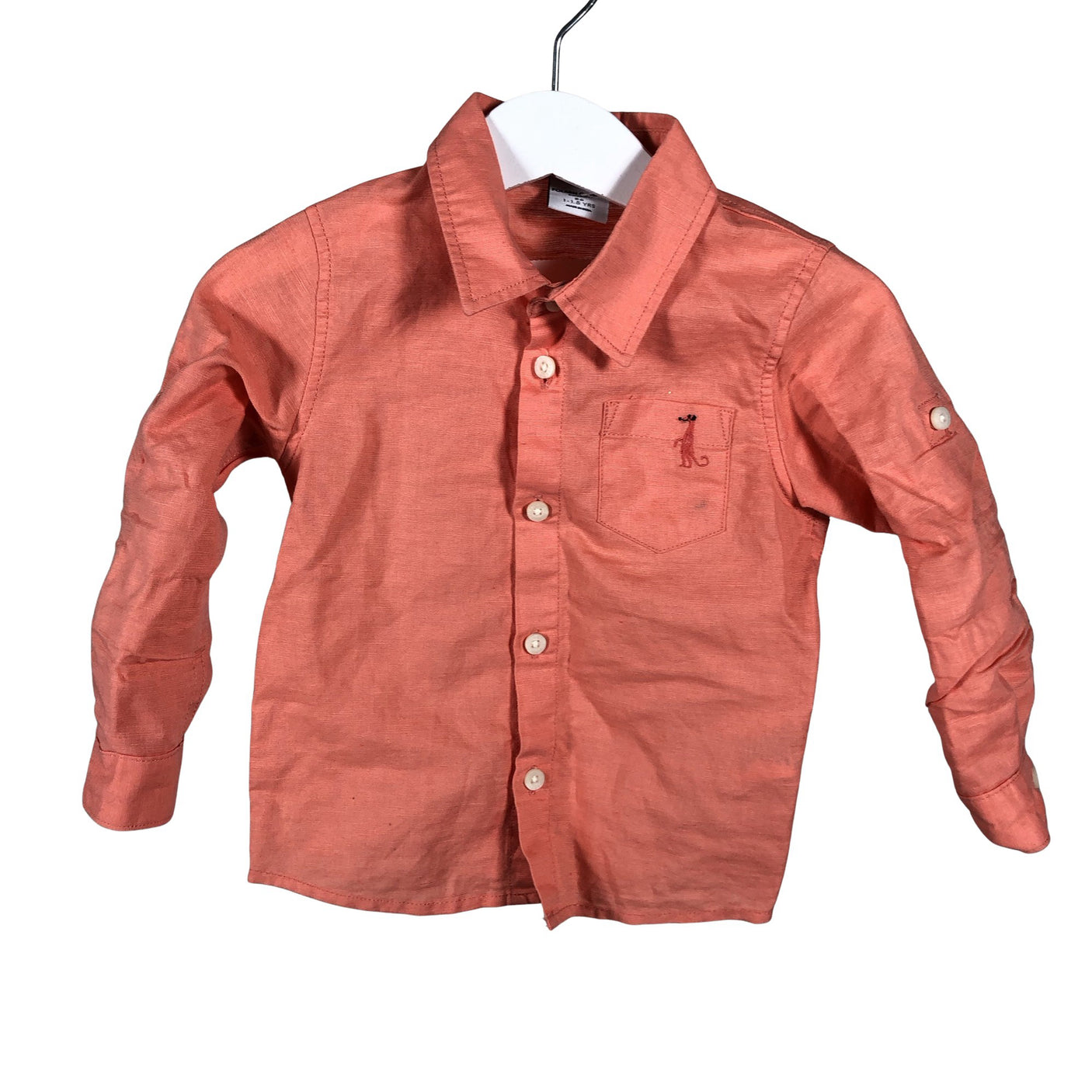 Unisex Polarn O. Pyret - Collared shirt, size 80 - 86 - Light pink (1)