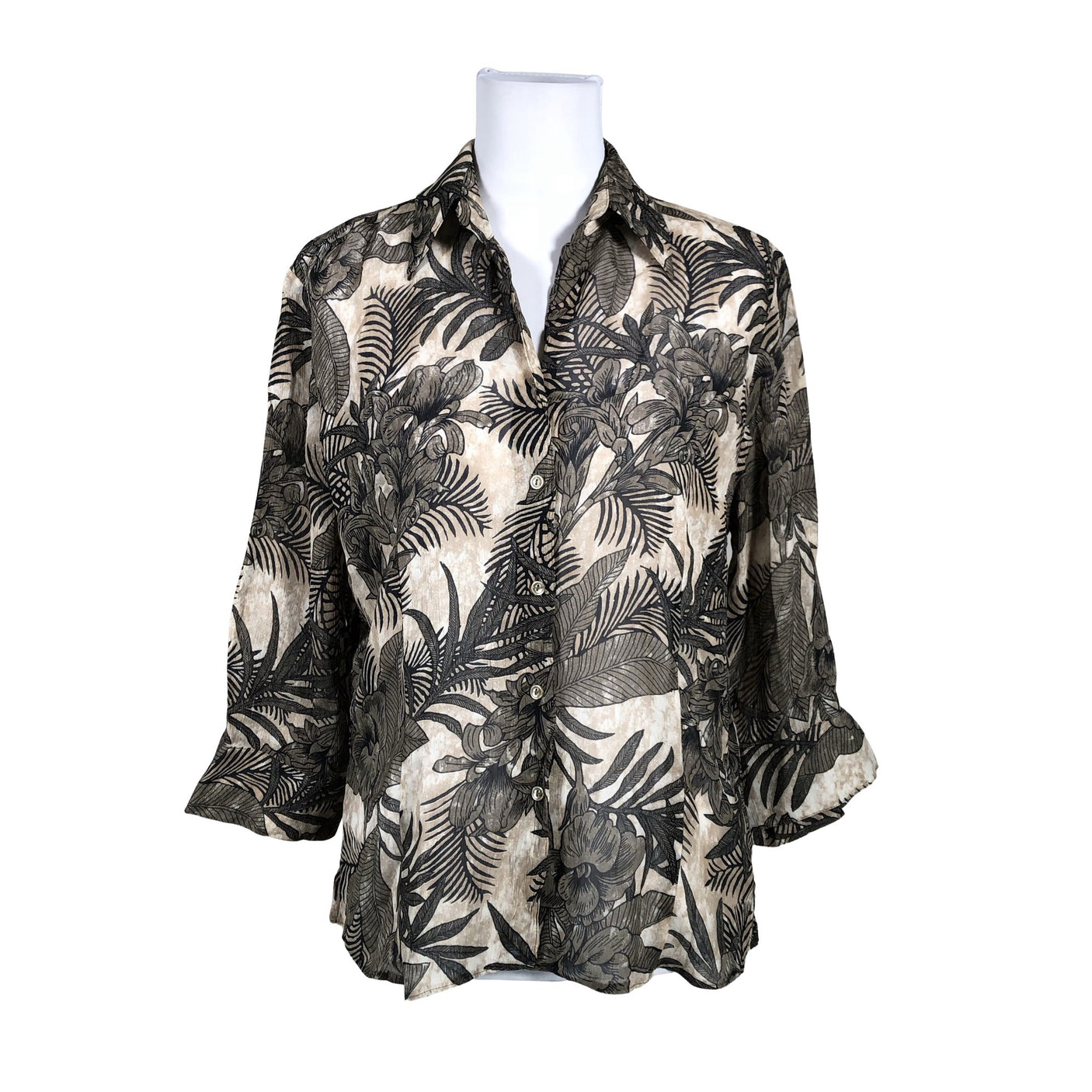Unisex Gerry Weber - Short-sleeved blouse, size 40 - Brown (1)