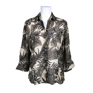 Unisex Gerry Weber - Short-sleeved blouse, size 40 - Brown (1)