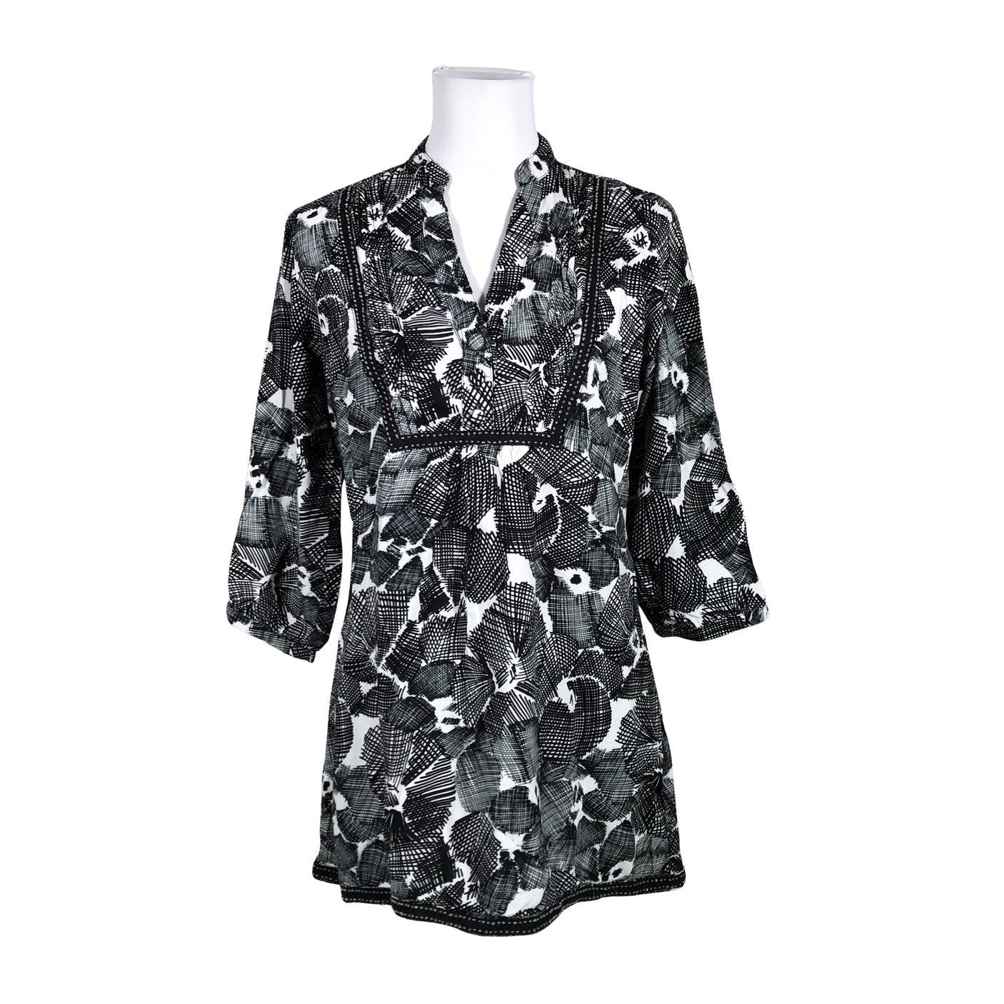 Unisex Micha - Schiffon tunic, size 40 - Black (1)