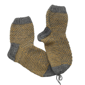 Unisex Handmade - Wool socks, size 40 - Gray (1)
