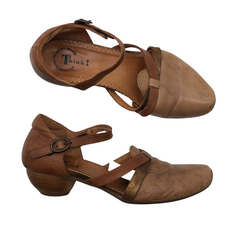 Unisex Think! - Heeled sandals, size 37 - Brown ()