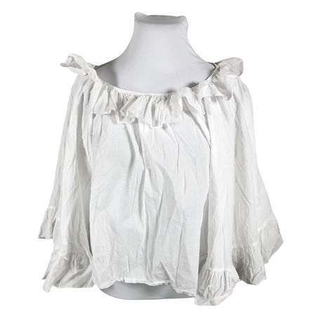 Unisex Bohemiana - Short-sleeved blouse, size 44 - White ()