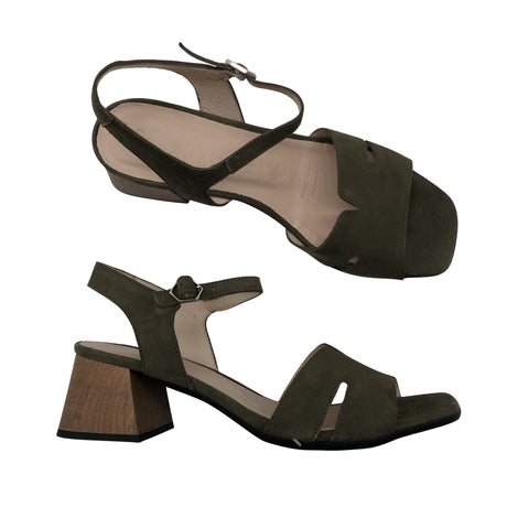 Unisex Wonders - Heeled sandals, size 38 - Green ()