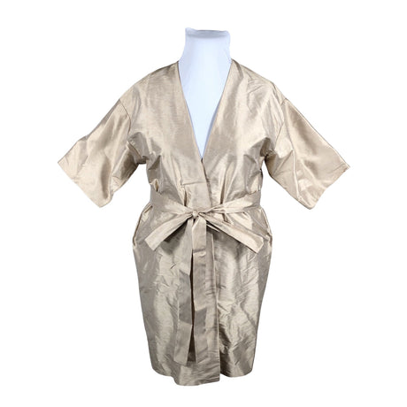 Unisex Handmade - Schiffon dress, size 42 - Beige (2)
