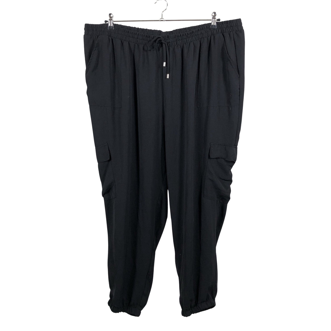 Unisex Zizzi - Schiffon trousers, size 54 - Black (1)