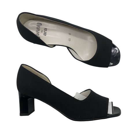 Unisex Jenny by Ara - Open toe high heel shoes, size 37 - Black ()