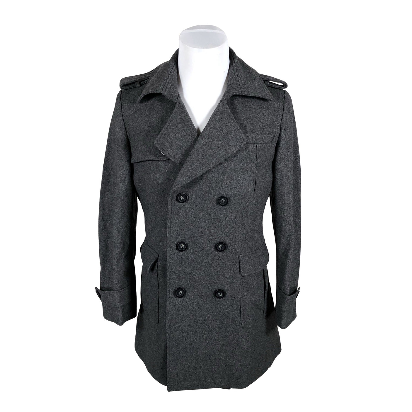 Unisex Giorgio - Wool coat, size L - Gray (1)