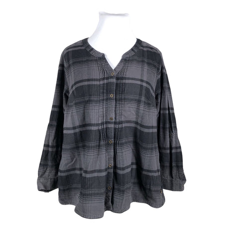 Unisex Ulla Popken - Flannel shirt, size 48 - Gray ()