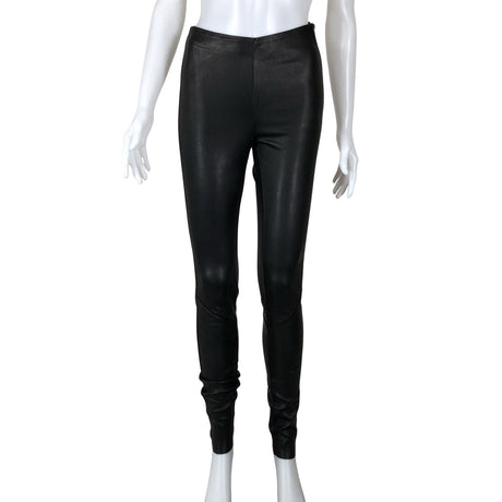 Unisex Y.A.S - Leather pants, size 34 - Black ()