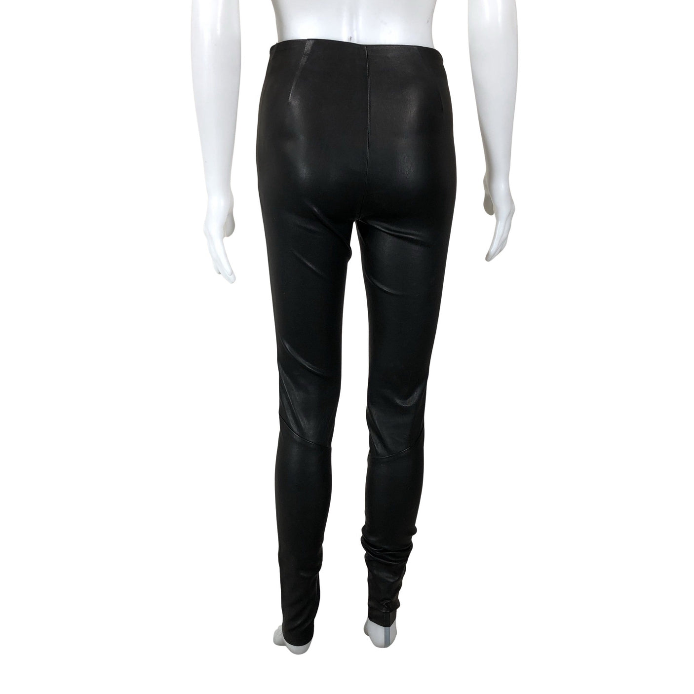 Unisex Y.A.S - Leather pants, size 34 - Black (3)