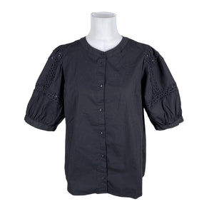 Unisex MSCH Copenhagen - Short-sleeved blouse, size 38 - Black (1)