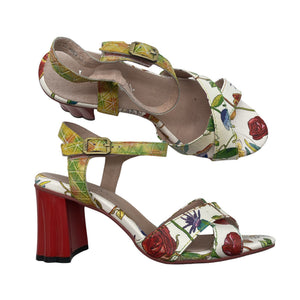Unisex Laura Vita - Heeled sandals, size 39 - Red (1)