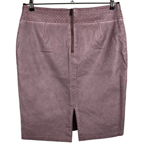 Unisex Sandwich - Leather skirt, size 40 - Light pink (2)