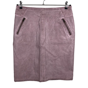 Unisex Sandwich - Leather skirt, size 40 - Light pink (1)