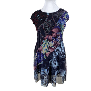 Unisex Desigual - Schiffon dress, size 42 - Blue (1)