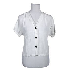 Unisex Lindex - Short-sleeved blouse, size 40 - White (1)