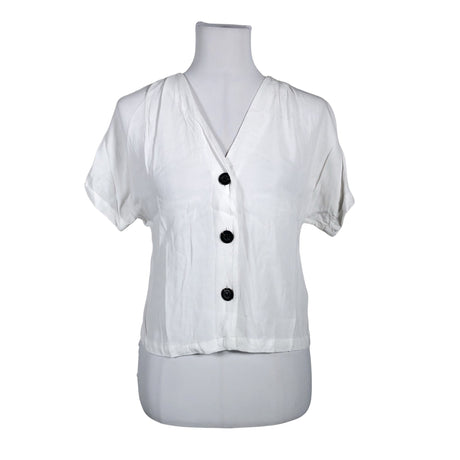 Unisex Lindex - Short-sleeved blouse, size 40 - White ()