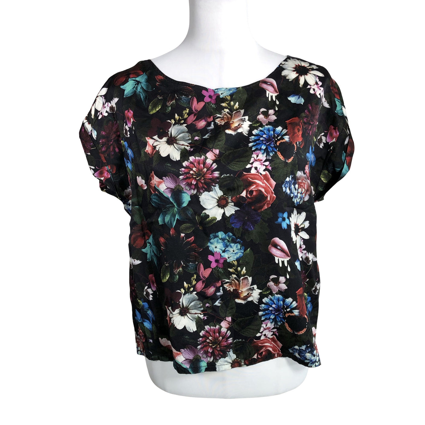 Unisex Uhana Design - Short-sleeved blouse, size 38 - Black (1)