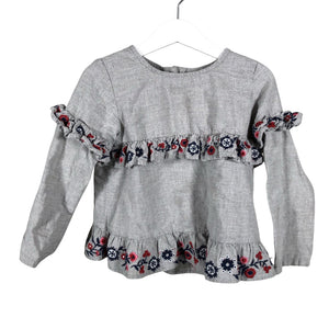 Unisex Polarn O. Pyret - Blouse, size 104 - 110 - Gray (1)