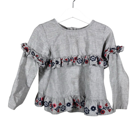 Unisex Polarn O. Pyret - Blouse, size 104 - 110 - Gray ()