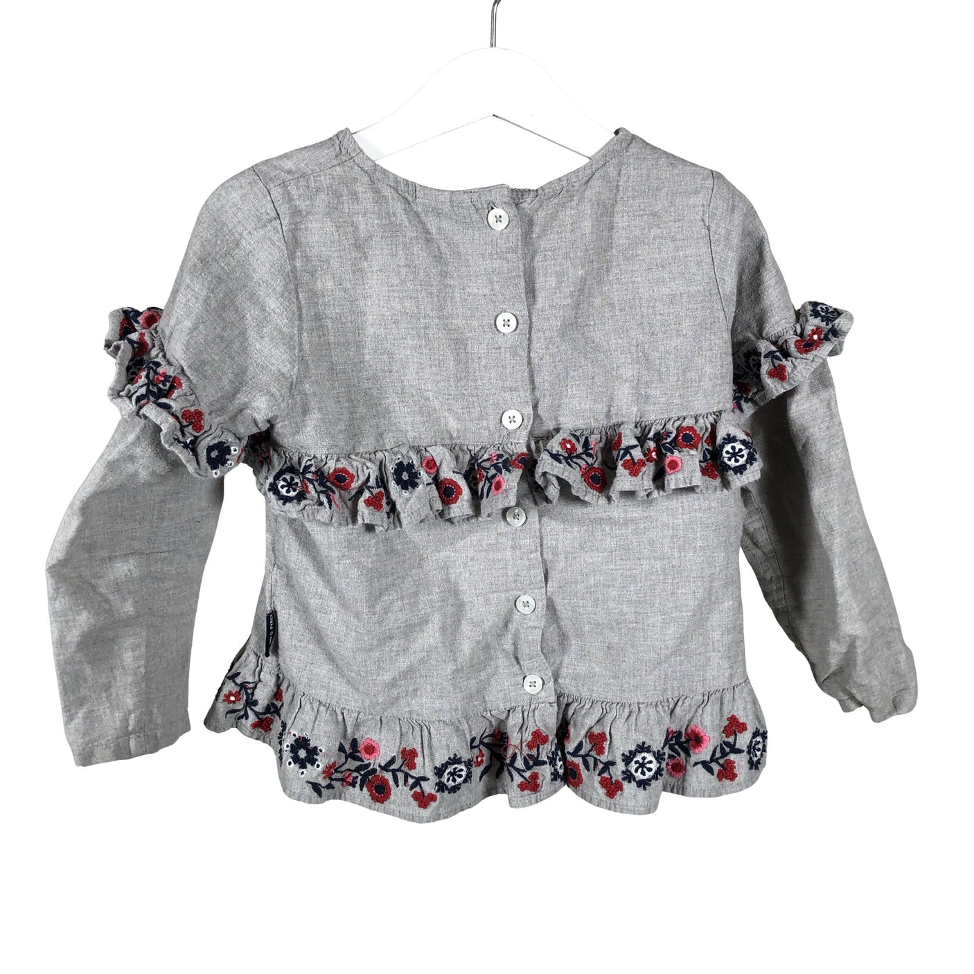 Unisex Polarn O. Pyret - Blouse, size 104 - 110 - Gray (2)